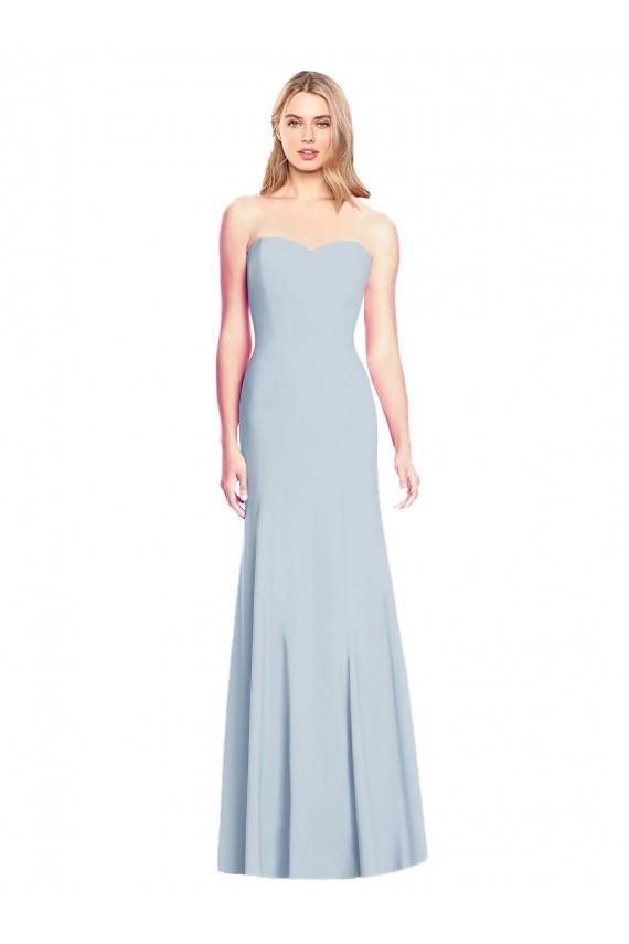 Cheap Sweetheart Strapless Flared Skirt Maxi Bridesmaid Dress / Prom Dress UK