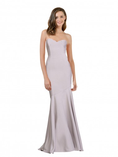 Cheap Crepe Mermaid Bridesmaid Dress / Prom Dress with Low Back UK