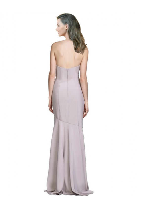 Cheap Crepe Mermaid Bridesmaid Dress / Prom Dress with Low Back UK
