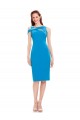 Cheap Sleeveless Formal Crepe Cocktail Dress / Homecoming Dress with Keyhole Off The Shoulder Detailing UK