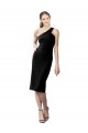 Cheap One Shoulder Short Formal Crepe Cocktail Length Bridesmaid Dress / Prom Homecoming Dress UK