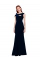 Cheap Sleeveless Formal Crepe Mermaid Bridesmaid Dress / Prom Dress with Side Slit UK