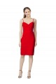 Cheap Sleeveless Sheath Sweetheart Neckline Formal Crepe Bridesmaid Dress / Prom Homecoming Dress UK