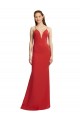 Cheap Mermaid Plunging V-Neck Formal Crepe Bridesmaid Dress / Prom Dress with Wide Open Back UK