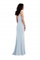 Cheap V Back Spaghetti Strap Maxi Bridesmaid Dress / Prom Dress with Pockets UK
