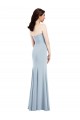Cheap Strapless Notch Crepe Bridesmaid Dress / Prom Dress with Front Slit UK