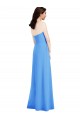 Cheap Strapless Pleated Skirt Crepe Bridesmaid Dress / Prom Dress with Pockets UK