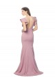 Cheap Flutter Sleeves Low V-Back High Round Neck Formal Crepe Bridesmaid Dress / Prom Dress UK