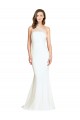 Cheap Soft Tulle Shoulder Overlay Mermaid One Shoulder Formal Crepe Bridesmaid Dress UK