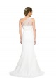 Cheap Soft Tulle Shoulder Overlay Mermaid One Shoulder Formal Crepe Bridesmaid Dress UK