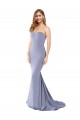 Cheap Long Strapless Sweetheart Sweep Train Formal Crepe Bridesmaid Dress / Prom Dress with Low Back UK