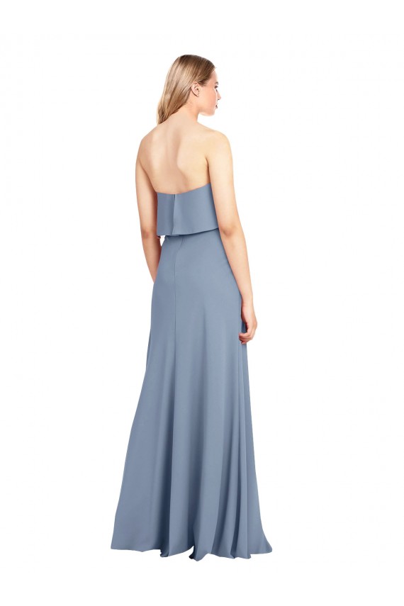Cheap High Neck Sheath Sleeveless Stretch Formal Crepe Bridesmaid Dress / Prom Dress UK