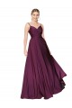 Cheap High Neck Spaghetti Straps Long V-Back Formal Crepe Bridesmaid Dress / Prom Dress UK