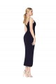 Cheap High Neck Spaghetti Straps Formal Crepe Short Cocktail Wrap Bridesmaid Dress / Prom Dress UK