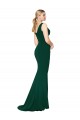 Cheap V-Neck Floor Length Long Formal Crepe Mermaid Bridesmaid Dress / Prom Dress UK
