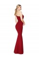 Cheap One Shoulder Long High Neck Sleeveless Mermaid Formal Crepe Bridesmaid Dress / Prom Dress UK