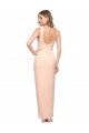 Cheap Floor Length Square Neck Long Sheath Formal Crepe Bridesmaid Dress / Prom Dress  UK
