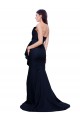 Cheap Long Strapless Sweep Train Low Back Crepe Bridesmaid Dress / Prom Dress UK