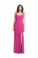 Cheap Wide Strap Notch Empire Waist Bridesaid Dress with Front Slit UK