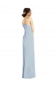 Cheap Asymmetrical Off the Shoulder Cuff Trumpet Formal Crepe Bridesmaid Dress / Prom Dress With Front Slit UK