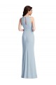 Cheap Halter Maxi Bridesmaid Dress / Prom Dress with Cascade Ruffle Slit UK