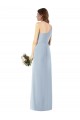 Cheap One Shoulder Crepe Trumpet Bridesmaid Dress / Prom Dress with Front Slit UK