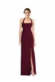 Cheap Tie Halter Open Back Trumpet Bridesmaid Dress / Prom Dress UK