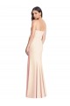 Cheap Seamed Bodice Crepe Trumpet Bridesmaid Dress / Prom Dress with Front Slit UK