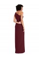 Cheap Sleek One Shoulder Long Formal Crepe Bridesmaid Dress / Prom Dress with Daring Slit UK