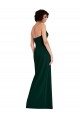 Cheap Scooped Strapless Neckline Formal Crepe Bridesmaid Dress / Prom Dress with Side Slit UK