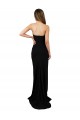 Cheap Corset Style Strapless Formal Crepe Bridesmaid Dress / Prom Dress with High Split UK