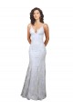 Cheap V-Neckline Backless Floral Patterned Sequin Formal Bridesmaid Dress / Prom Dress UK