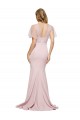 Cheap Crepe Long Sweetheart Neckline Formal Bridesmaid Dress / Prom Dress with Tulle Overlay Shoulders UK
