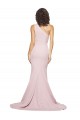Cheap Long Sweep Train One Shoulder Crepe Bridesmaid Dress / Prom Dress with Side Leg Split UK