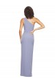 Cheap Floor Length One Shoulder Formal Crepe Bridesmaid Dress / Prom Dress with Pencil Skirt and Side Split UK