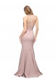 Cheap Long Sweetheart Formal Crepe Bridesmaid Dress / Prom Dress with High Neck Illusion Tulle Details UK