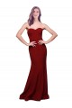 Cheap Long Full Length Sweetheart Slim Formal Crepe Bridesmaid Dress / Prom Dress with Strapless Bodice UK