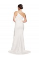 Cheap Long Sweep Train Crepe Bridesmaid Dress / Prom Dress with Side Split and One Strap UK