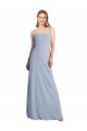 Cheap Straight Neckline Crepe Slip Bridesmaid Dress / Prom Dress with Strappy Back UK