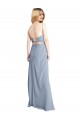 Cheap Straight Neckline Crepe Slip Bridesmaid Dress / Prom Dress with Strappy Back UK