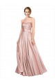 Cheap Long Plated Strapless Sweetheat Formal Stretch Satin Bridesmaid Dress / Prom Dress UK