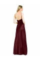 Cheap Sleek Spaghetti Straps V-Neck Formal Stretch Satin Bridesmaid Dress / Prom Dress with Center Front Slit UK