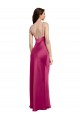 Cheap V-Neck Spaghetti Straps Slim Formal Stretch Satin Bridesmaid Dress / Prom Dress with Low Scoop Back UK