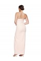 Cheap Cowl Neck Strapless Formal Stretch Satin Bridesmaid Dress / Prom Dress with High Split UK