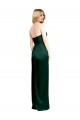 Cheap Scooped Strapless Neckline Stretech Satin Bridesmaid Dress / Prom Dress with Side Slit UK