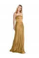 Cheap Sleek Strapless Long A-Line Formal Stretch Satin Bridesmaid Dress / Prom Dress UK
