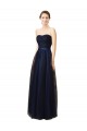 Cheap Elegant Lace and Tulle Long Strapless Bridesmaid Dress UK