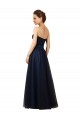 Cheap Elegant Lace and Tulle Long Strapless Bridesmaid Dress UK