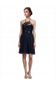 Cheap High Neck Illusion Bodice Bridesmaids Dress UK