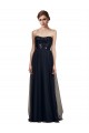 Cheap Strapless Sequined Lace Long Bridesmaid Dress with Pleats UK